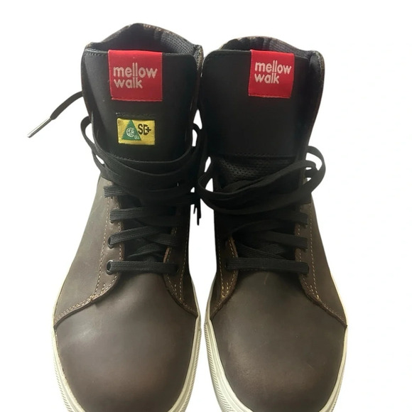 Mellow  Walk women’s 6.5 NEW steel toed Canada approved high tops brown leather - Picture 2 of 9